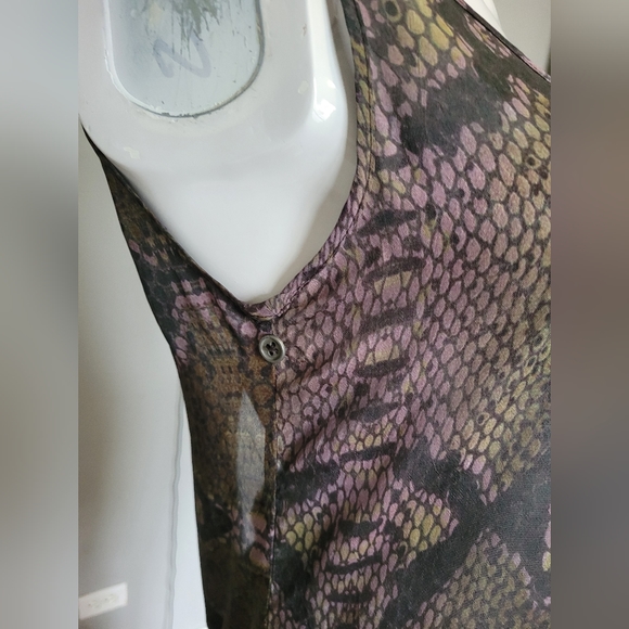 Bolongaro Trevor Draped Snake Sleeveless Top, BNWT, size M - Picture 2 of 10